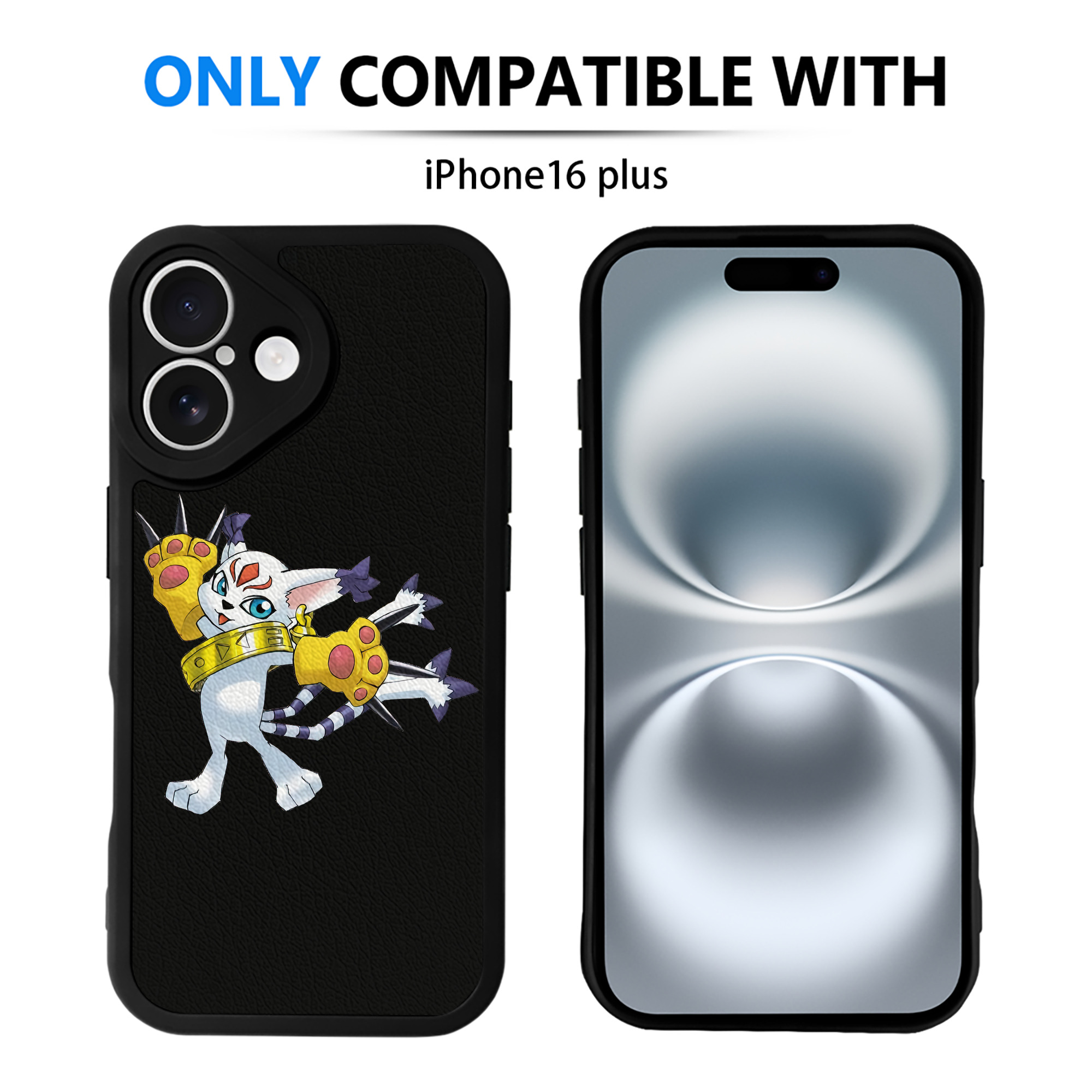 （画像用） Digimon デジタルモンスター/デジモン 【iPhone 16シリーズ対応】シリコンスマホケース（レザー調） 材質：シリコン